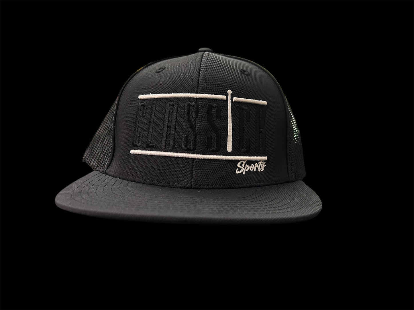 Fitted Black/black w/white black Logo