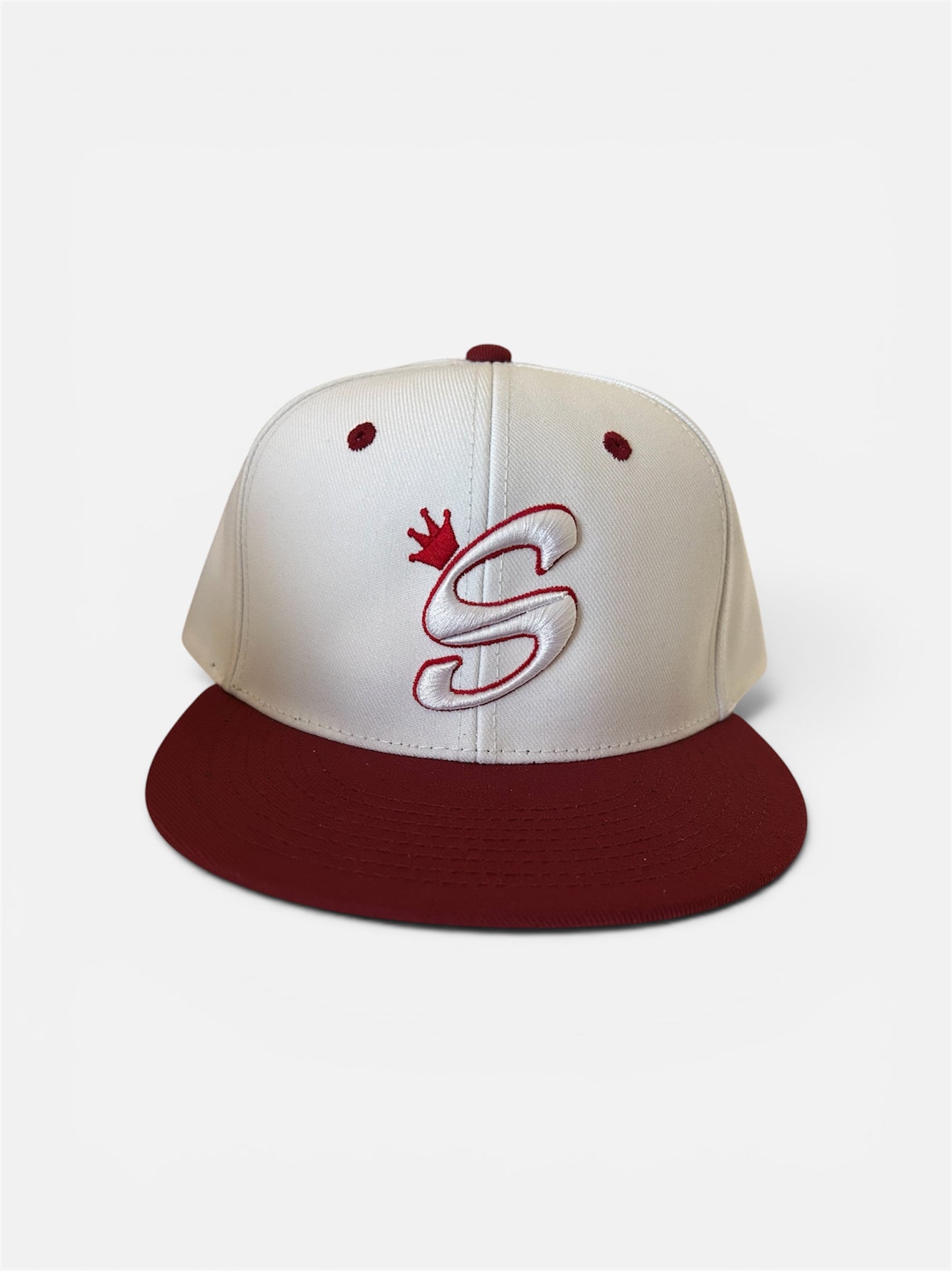 White/Cardinal Red SnapBack