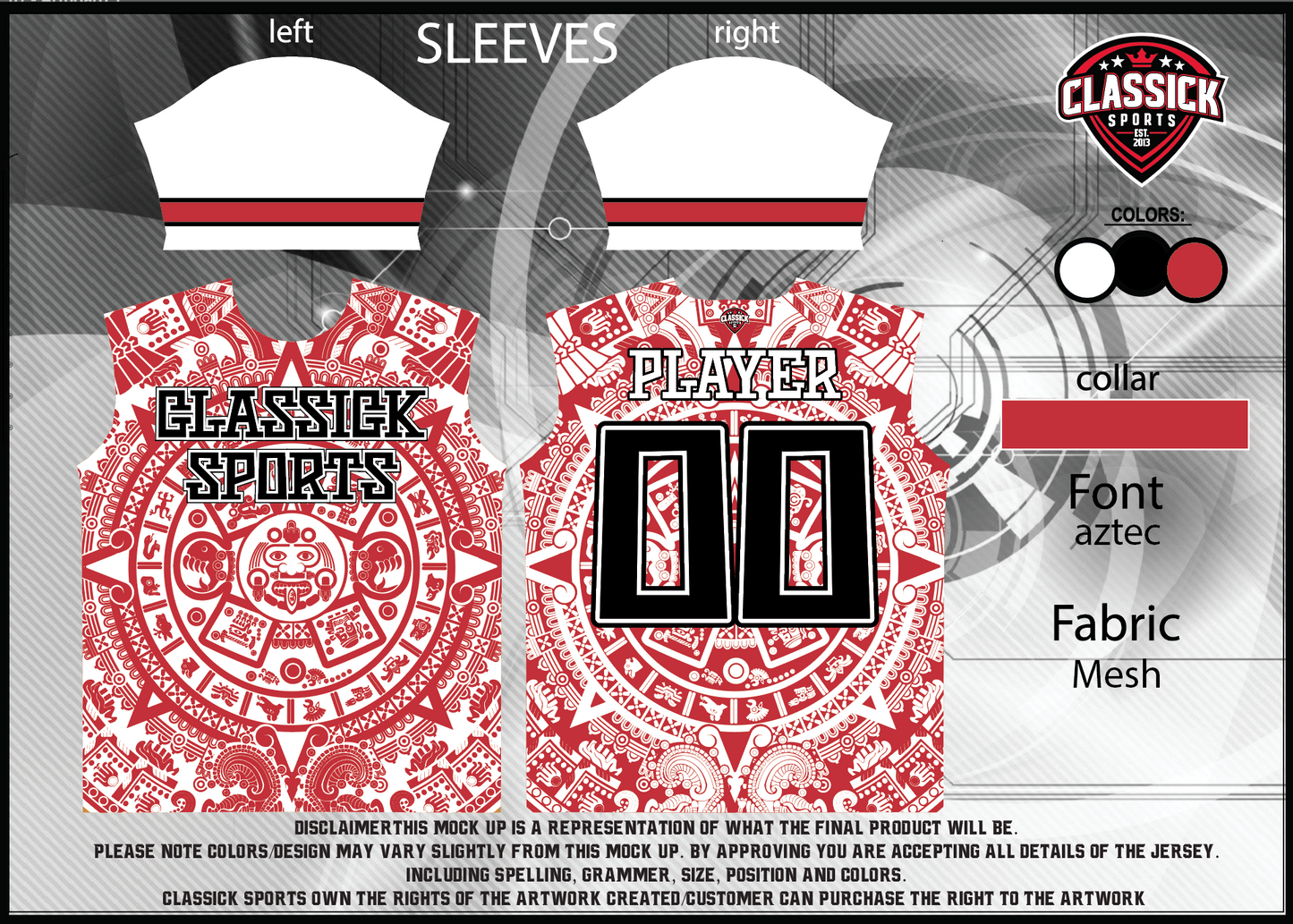 Classick “ Aztec” (Order to print 3-5 weeks)