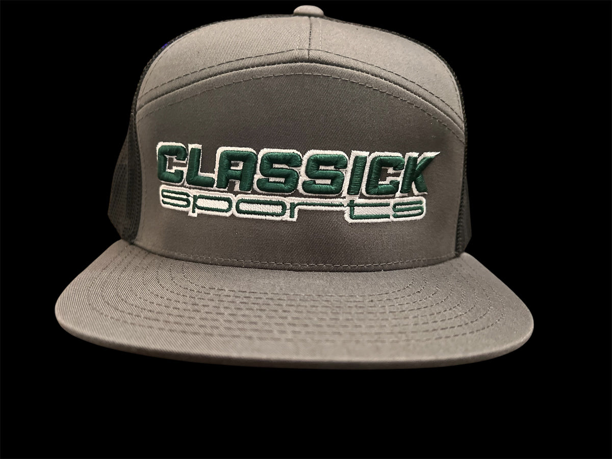 7 Panel Black/Grey SnapBack