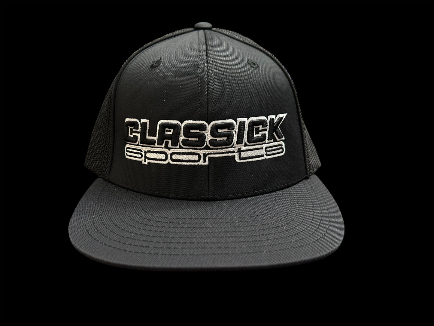 Black/White Mesh Fitted