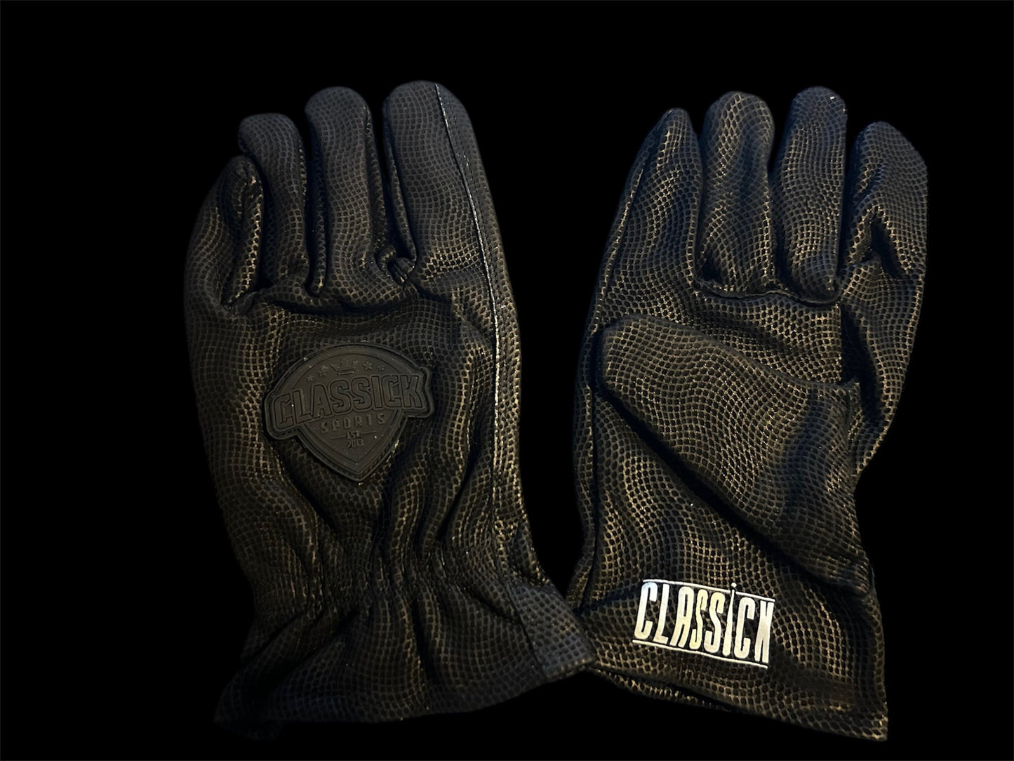 Black Worker Style Batting Gloves