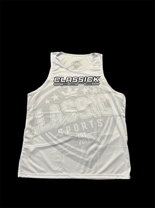 Classick White Tank To W/Black/White Logo
