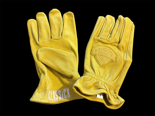 Yellow Worker style Batting Gloves