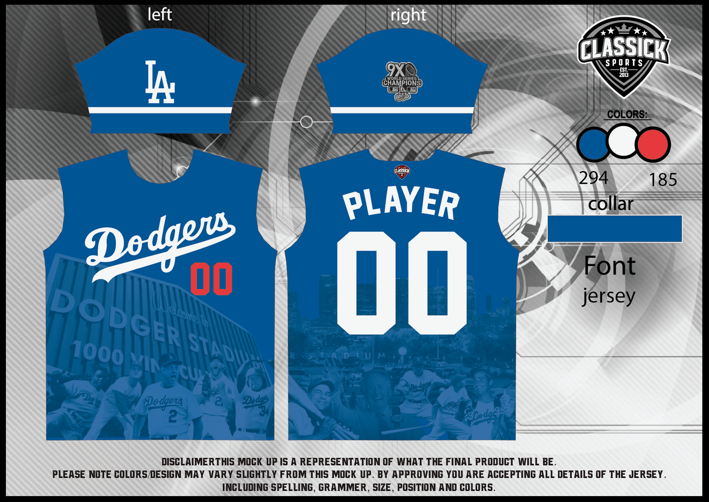 Dodgers “LEGENDS” Blue (order to print 3-5 weeks)