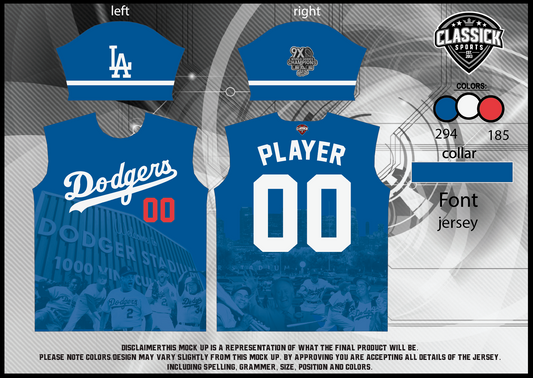 Dodgers “LEGENDS” Blue (order to print 3-5 weeks)