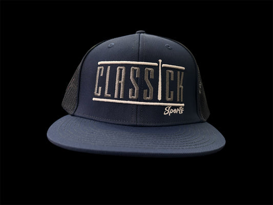 Fitted navy/Navy W/ White/Gray Logo