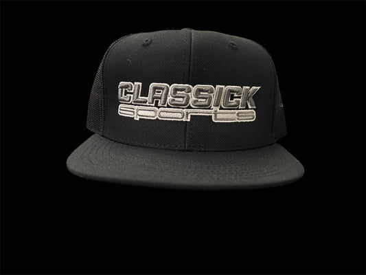Black SnapBack, Charcoal & White Logo