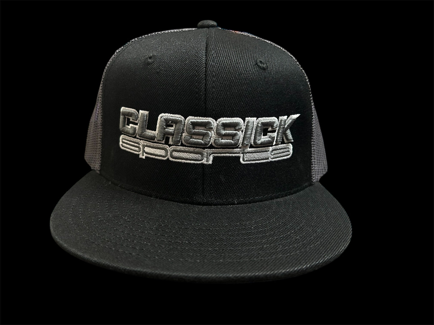 Classick Black & Grey Mesh Grey & White Logo