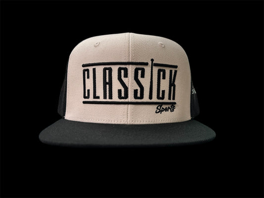 Black,White SnapBack Black logo