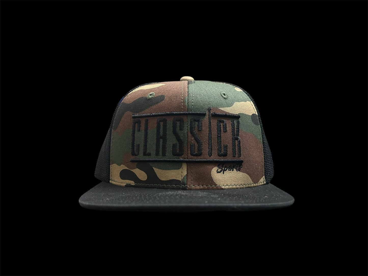 Black & Camo SnapBack Black Bat Logo