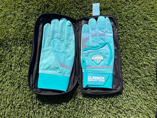 G&R Teal Batting Gloves/w Bag
