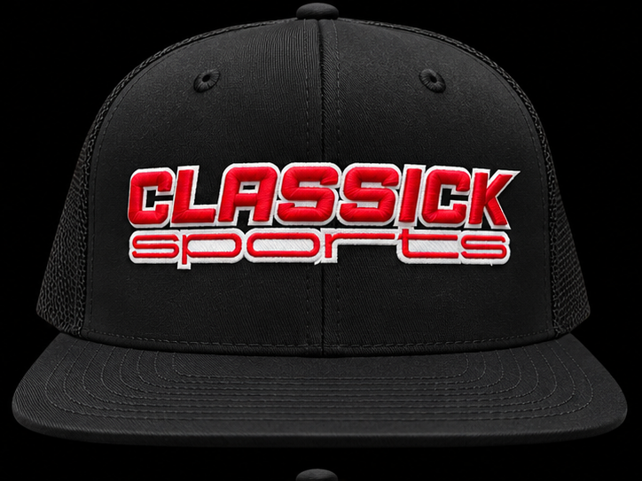 Black/Black red/white Logo Snapback