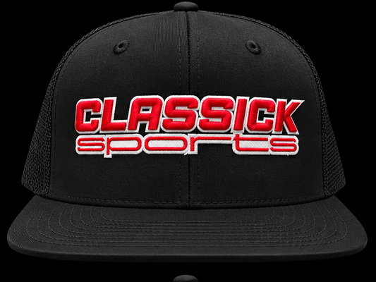 Black/Black red/white Logo Snapback