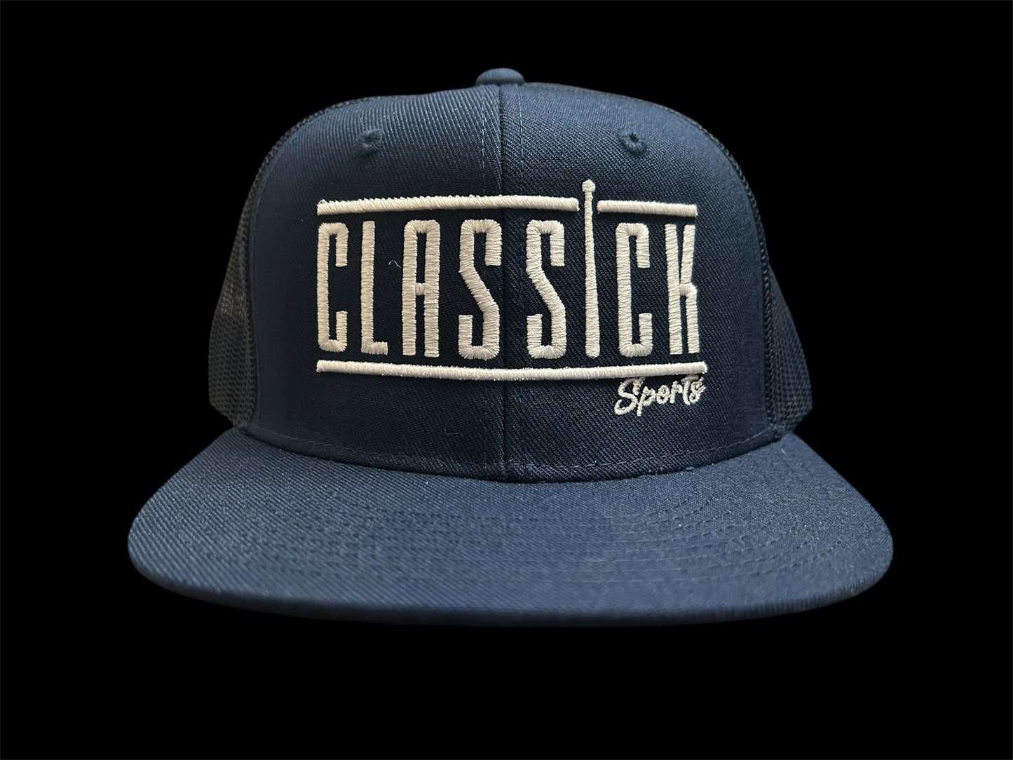 Navy & Navy SnapBack White Bat Logo