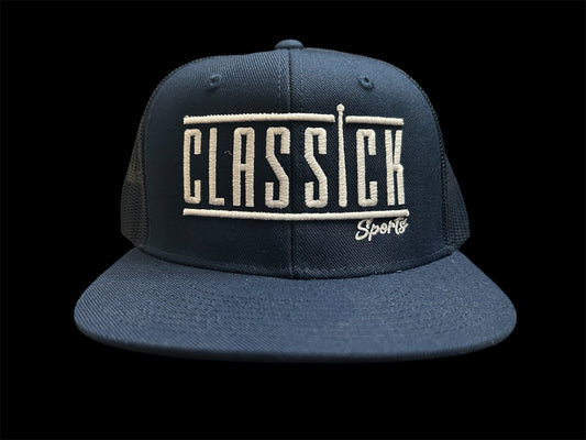 Navy & Navy SnapBack White Bat Logo