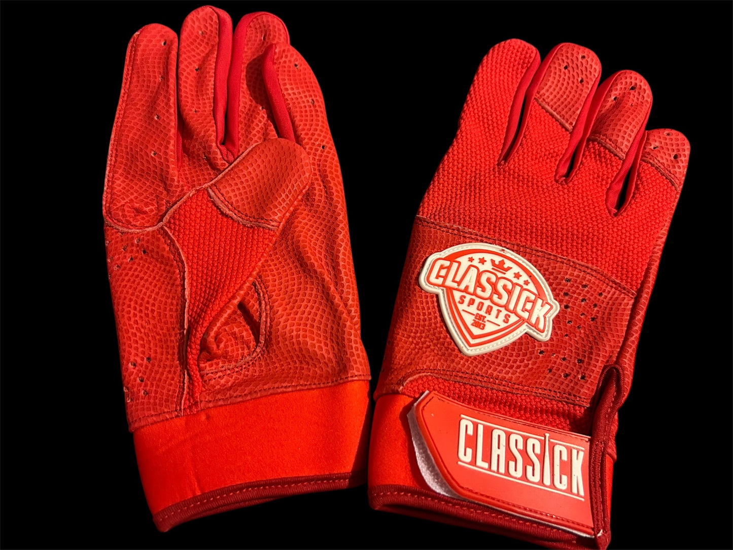 Red Pro Batting Gloves