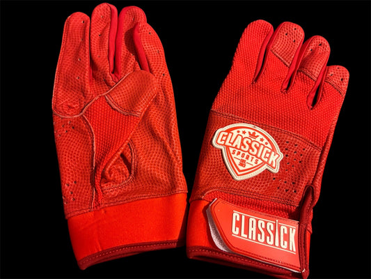 Red Pro Batting Gloves