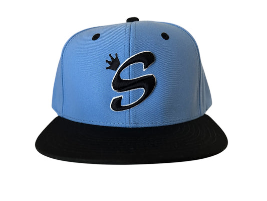 Baby Blue/Black Bill SnapBack