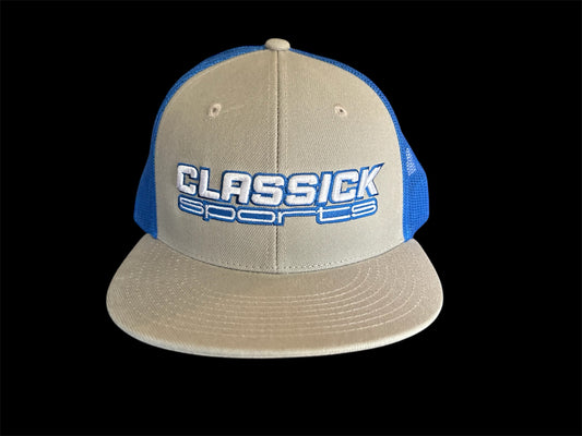 Electric Blue & Grey Electric Blue & White Logo