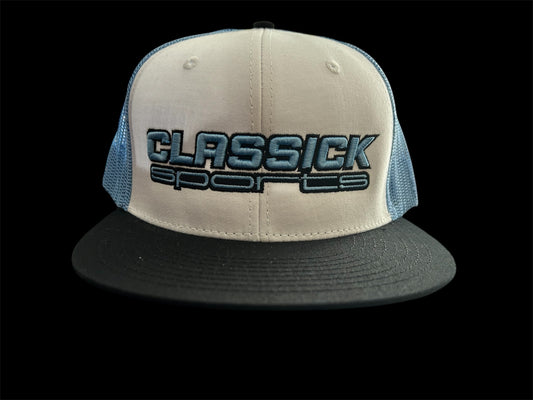 SnapBack Baby Blue/white/black