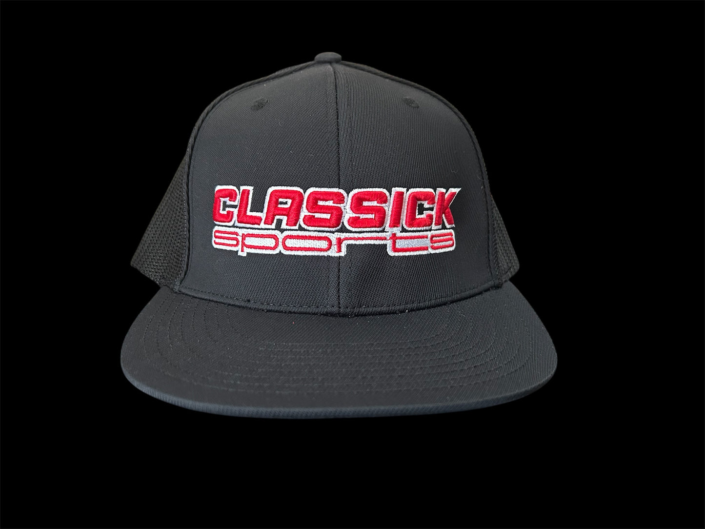 Black/Black Fitted Mesh