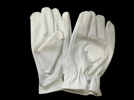 White Worker style batting Gloves