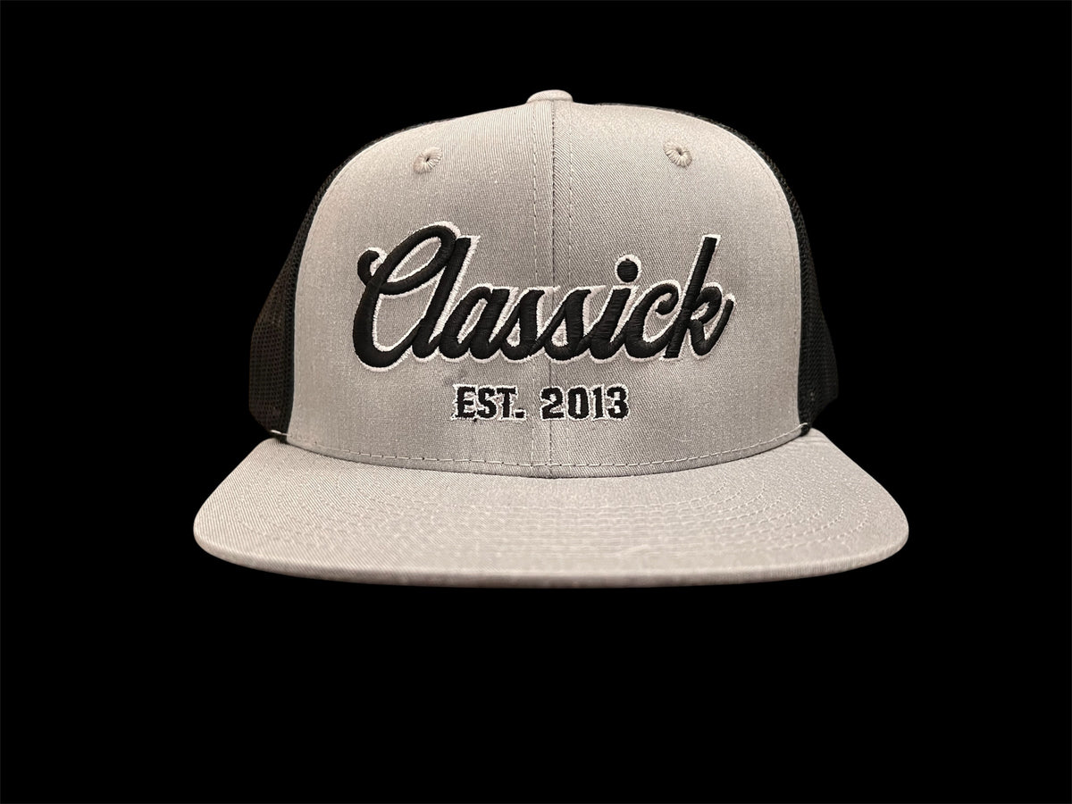 Black/Grey (cursive) SnapBack