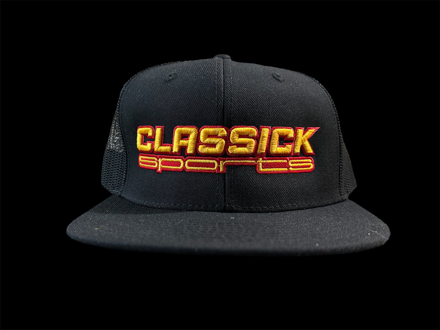 Black/Black SnapBack Yellow/Red Logo
