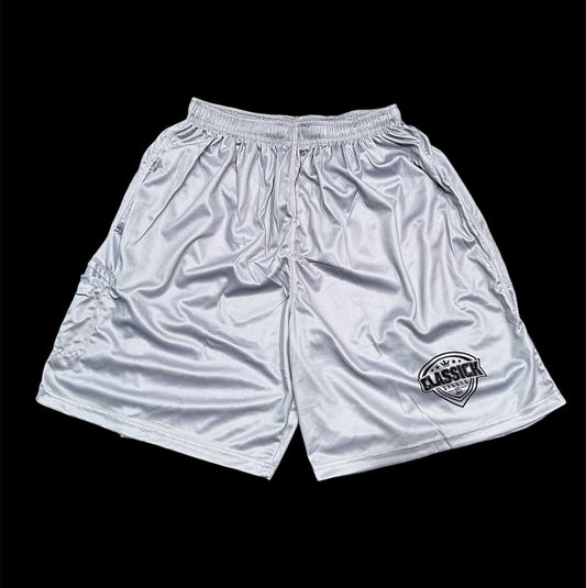 Classick 5-Pocket Polyester Mesh Light Grey Shorts