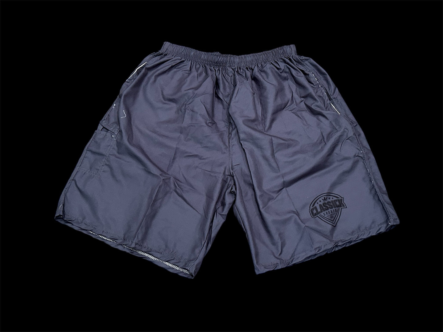 Microfiber Charcoal shorts/Black logo