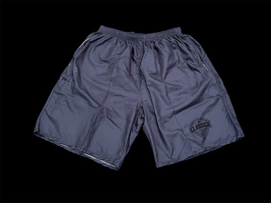 Microfiber Charcoal shorts/Black logo