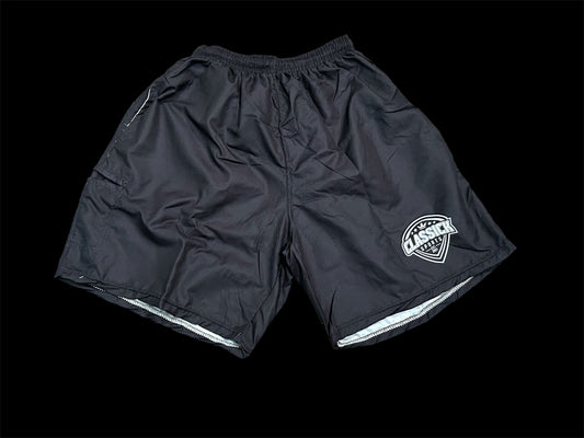 Microfiber Shorts/Black/Black,White logo