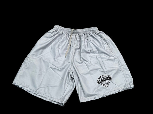 Microfiber Light grey shorts /Black logo