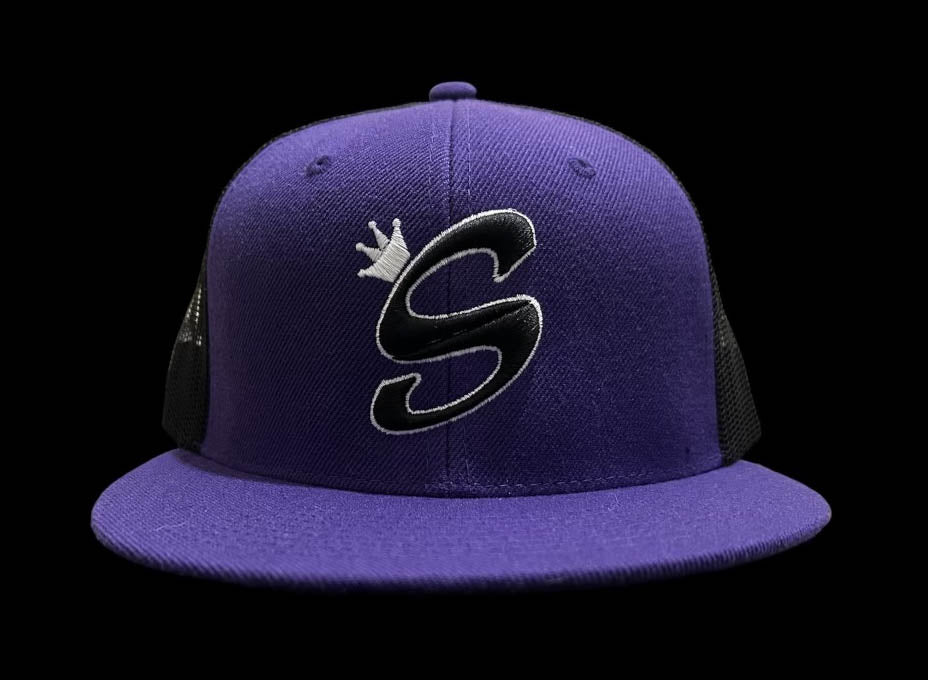Royal Fade Classick Purple with Black Mesh Snapback Hat