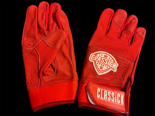 Pro Series Batting Gloves – All Red and Tan