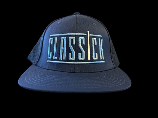 Blue & White Mesh Fitted Hat