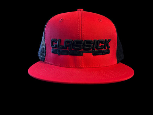 Black & Red Snapback – Black Logo Edition