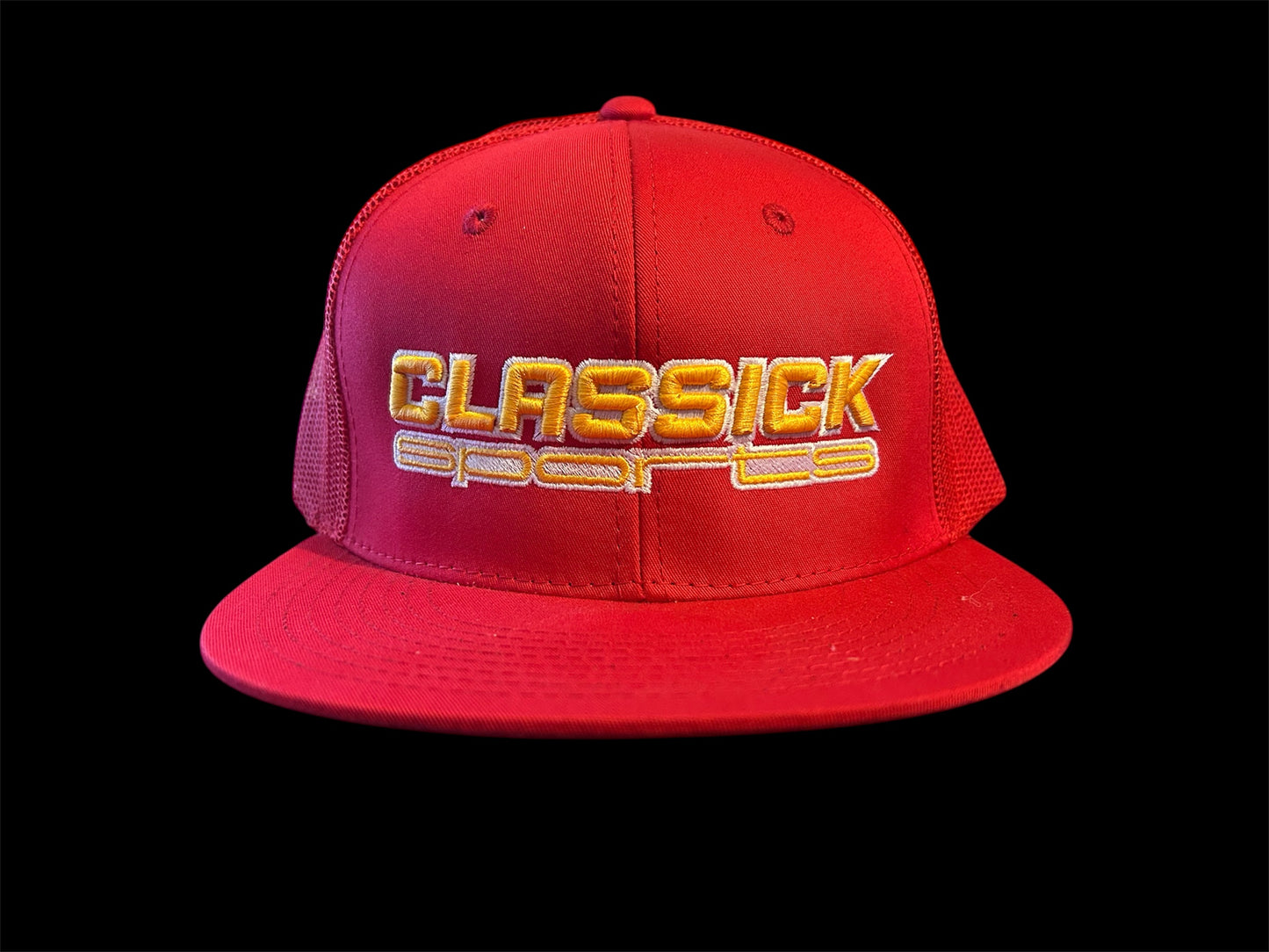 Red Snapback – Gold & White Logo Edition