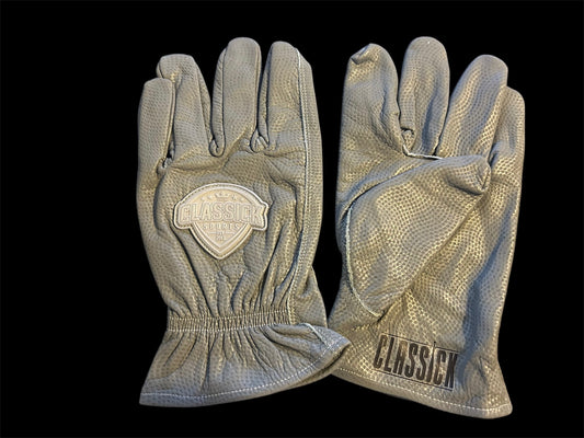 Grey Worker Style Batting Gloves