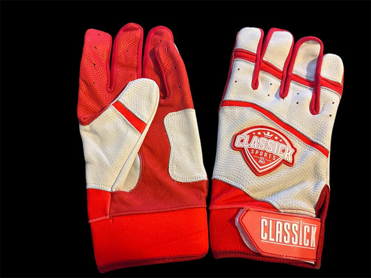 Pro Series Batting Gloves – Red & White Edition