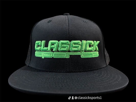 Black/Black Fitted Green logo